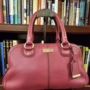 Vintage Cole Haan Maroon Satchel/crossbody Bag Purse